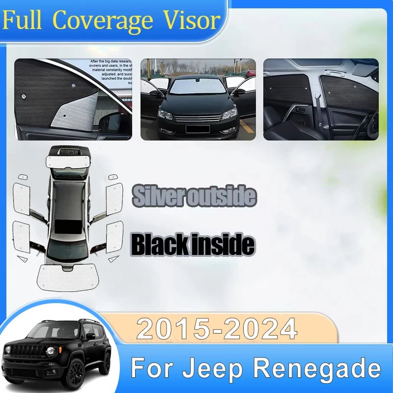 Car Sunshades For Jeep Renegade Bodykit 2015-2024 Window Sunshade Heat Insulation Car Visor Anti-UV Protection Auto Accessories
Car Sunshades For Jeep Renegade Bodykit 2015-2024 Window Sunshade Heat Insulation Car Visor Anti-UV Protection Auto Accessories