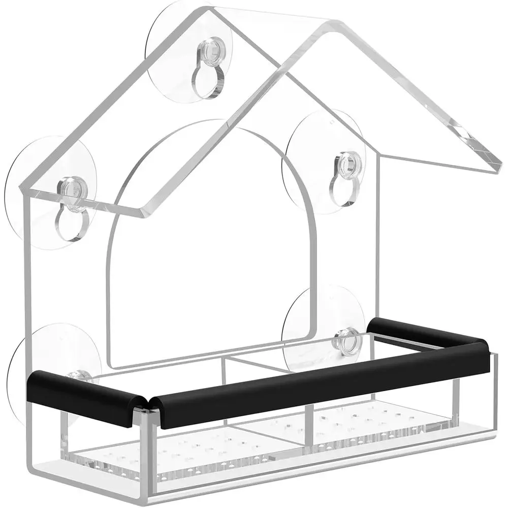 Clear Window Bird Feeder with 5 Extra Strong Suction Cups, Sturdy and Durable Acrylic Bird Feeders for Viewing Wild Birds Outsid
Clear Window Bird Feeder with 5 Extra Strong Suction Cups, Sturdy and Durable Acrylic Bird Feeders for Viewing Wild Birds Outsid