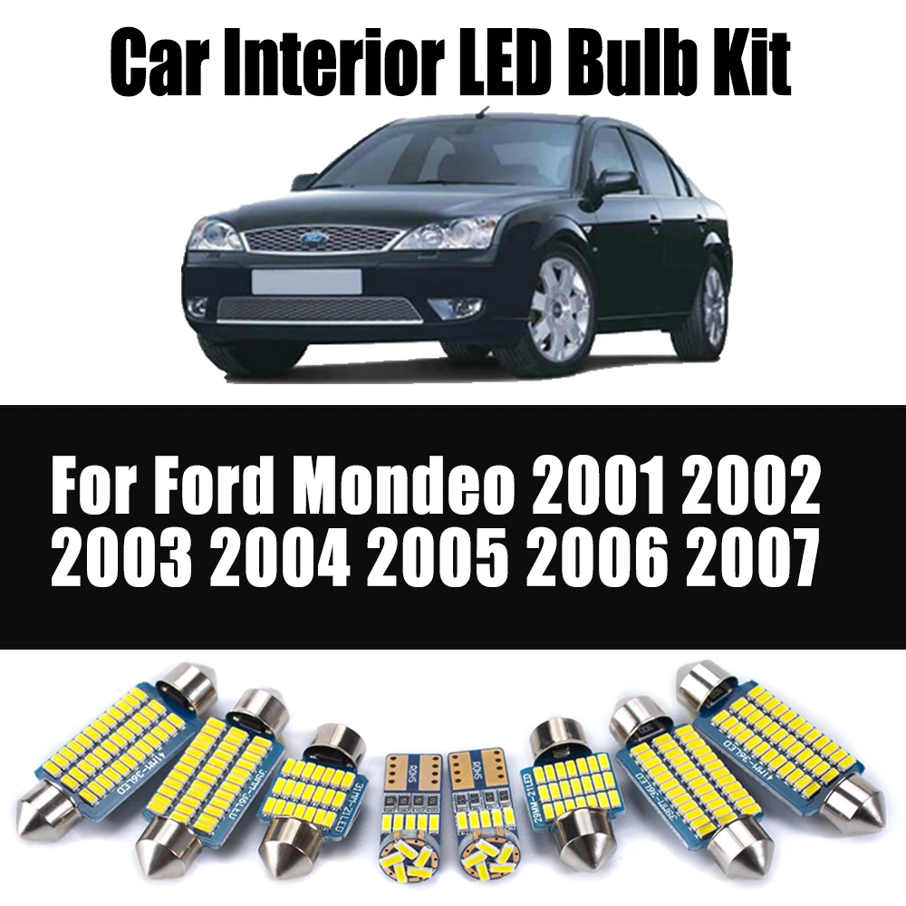 14 шт. для Ford Mondeo 2001 2002 2003 2004 2005 2006 2007 светодиодная лампа для салона багажника, карта купола, солнцезащитный козырек, комплект автомобильных аксессуаров
14 шт. для Ford Mondeo 2001 2002 2003 2004 2005 2006 2007 светодиодная лампа для салона багажника, карта купола, солнцезащитный козырек, комплект автомобильных аксессуаров
