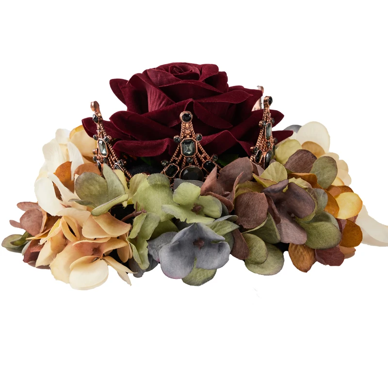 Vintage Baroque Style Tiaras Crown Rhinestone Floral Rose Crowns Wedding Flowers Hair Clip Party Stage Costumes Headdress
Vintage Baroque Style Tiaras Crown Rhinestone Floral Rose Crowns Wedding Flowers Hair Clip Party Stage Costumes Headdress