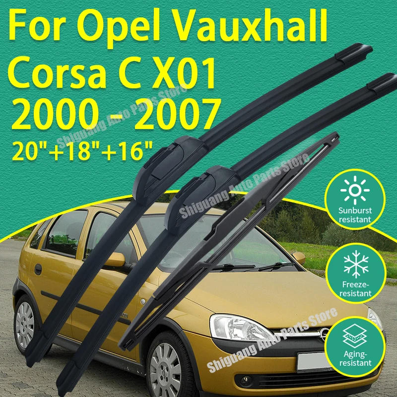 Front Rear Silicone Coating Wipers for Opel Vauxhall Corsa C X01 2000 - 2007 Car Wiper Windshield Windscreen Blades Accessories
Front Rear Silicone Coating Wipers for Opel Vauxhall Corsa C X01 2000 - 2007 Car Wiper Windshield Windscreen Blades Accessories