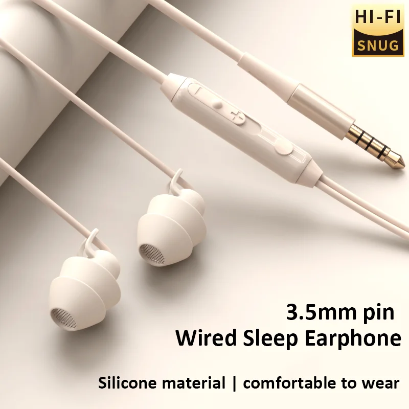 Wired Earphone 3.5mm Wired Sleep Earphone In Ear Soft Silicone Earphone Wired Headphone with Mic Bass HiFi Stereo Headset Earbud
Wired Earphone 3.5mm Wired Sleep Earphone In Ear Soft Silicone Earphone Wired Headphone with Mic Bass HiFi Stereo Headset Earbud