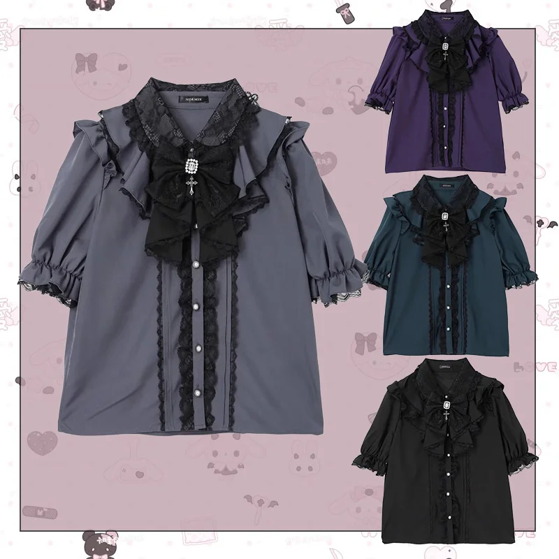 Jirai Kei Girl Sweet Lace Cute Split Bow Short Sleeved Top Lolita Shirt Subculture Halloween Cosplay Party Daily Ladylike
Jirai Kei Girl Sweet Lace Cute Split Bow Short Sleeved Top Lolita Shirt Subculture Halloween Cosplay Party Daily Ladylike