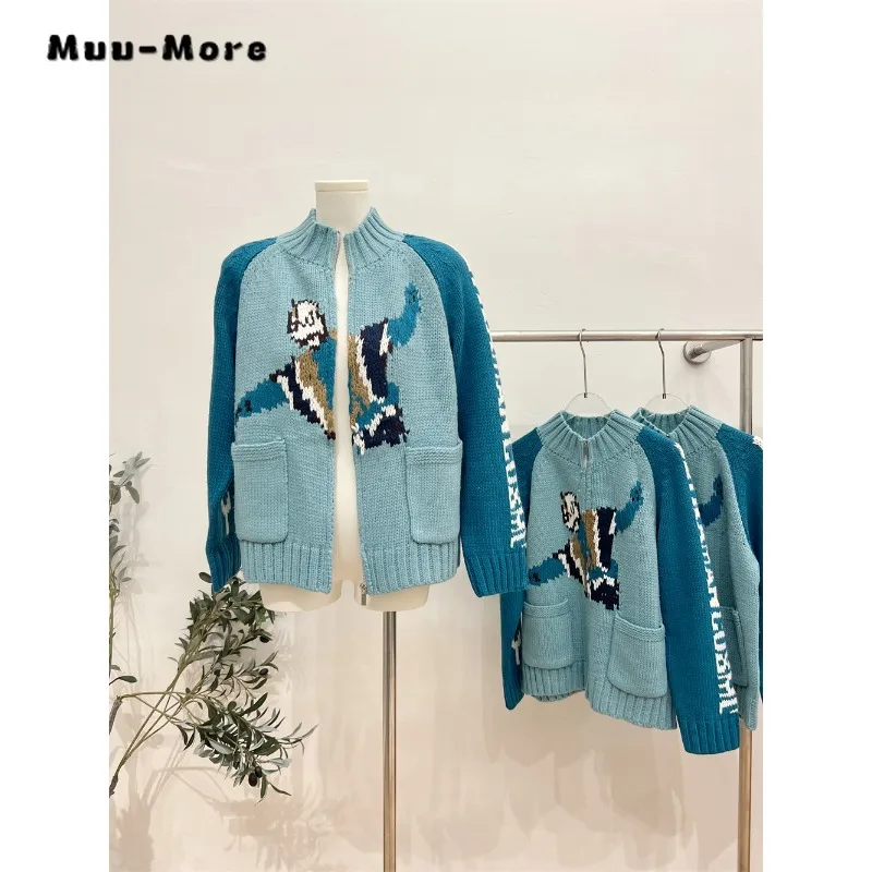 2023 Autumn Winter Knitting Long Sleeve Casual O-Neck Cardigans Women Korean Fashion Patchwork Print Zipper Ladies Sweater
2023 Autumn Winter Knitting Long Sleeve Casual O-Neck Cardigans Women Korean Fashion Patchwork Print Zipper Ladies Sweater
