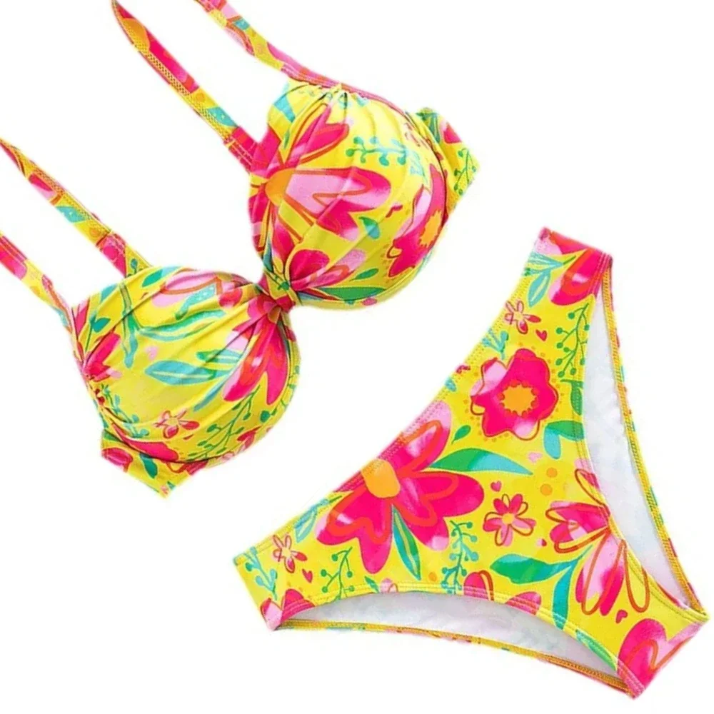 2025 Women Sexy Push Up Bikini Set Floral Print Bathing Suits Swimwear Thong Swimsuit Two Pieces Swimming Suit Beachwear Biquini
2025 Women Sexy Push Up Bikini Set Floral Print Bathing Suits Swimwear Thong Swimsuit Two Pieces Swimming Suit Beachwear Biquini