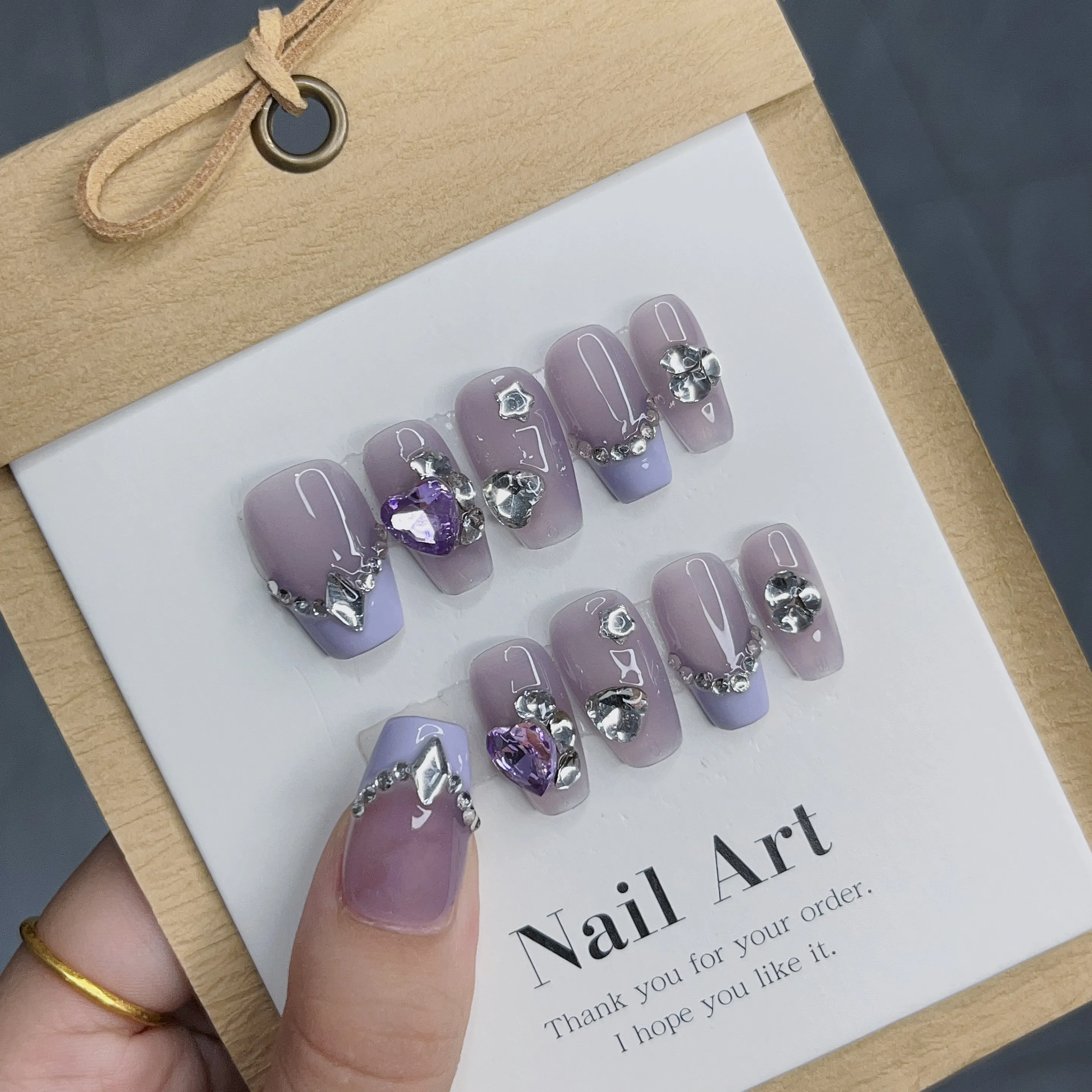 Purple Handcrafted Press on Nails Natural-looking for Party-ready,Romantic and Beautiful Pattern No.EM24351
Purple Handcrafted Press on Nails Natural-looking for Party-ready,Romantic and Beautiful Pattern No.EM24351