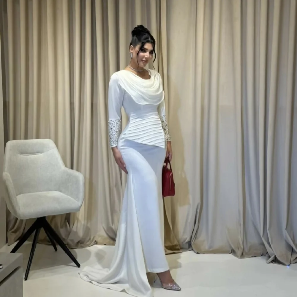 Customized Beige Sexy Matching Jersey Pleat Draped Beading Sequined Straight Scoop Neck Ankle Length Evening Dresses for Woman
Customized Beige Sexy Matching Jersey Pleat Draped Beading Sequined Straight Scoop Neck Ankle Length Evening Dresses for Woman
