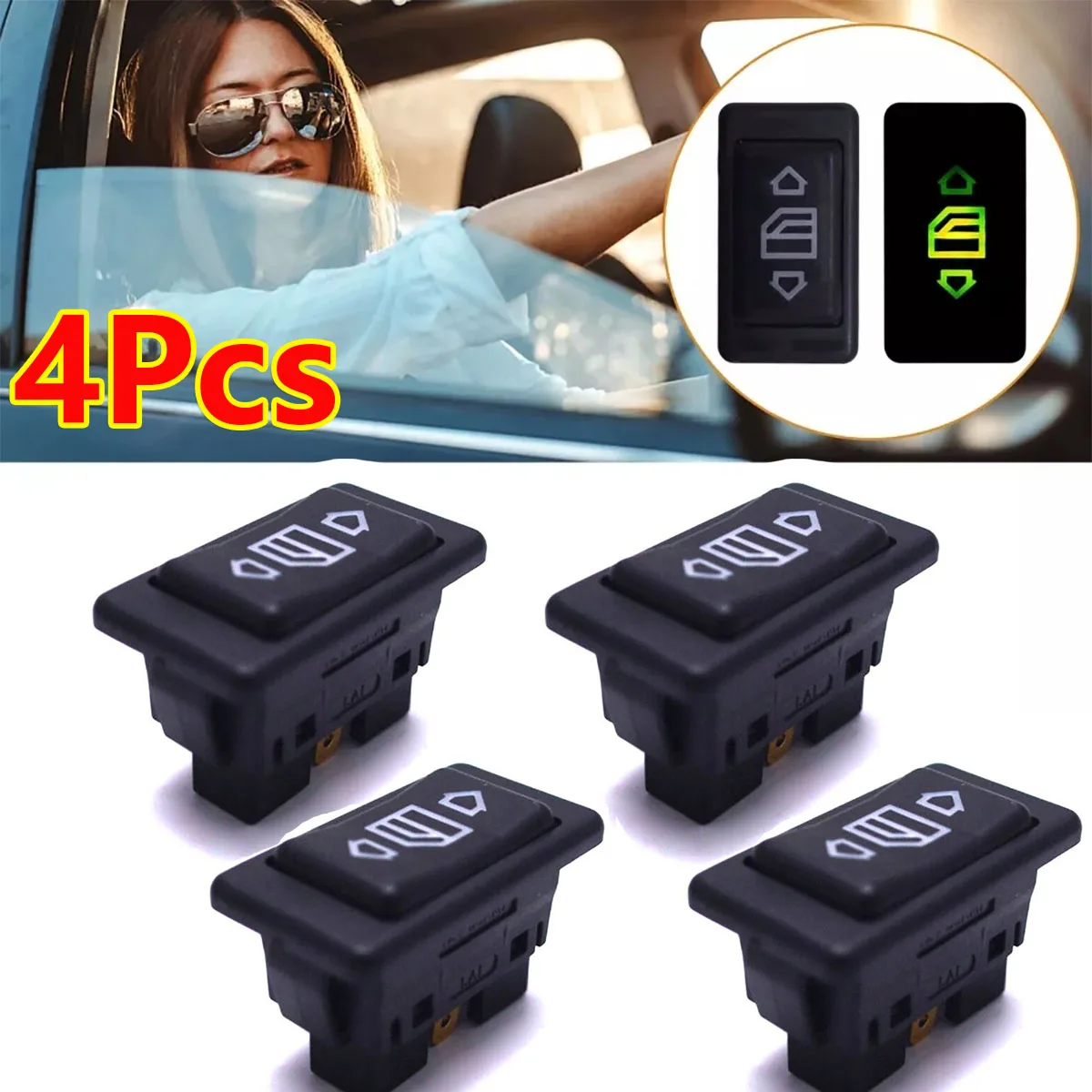 4Pcs 6 Pin Car Button Switch Electric Power Controller Window DC12 24V Kit Auto Universal Car Switch Rocker Accessory 10A ON/OFF
4Pcs 6 Pin Car Button Switch Electric Power Controller Window DC12 24V Kit Auto Universal Car Switch Rocker Accessory 10A ON/OFF