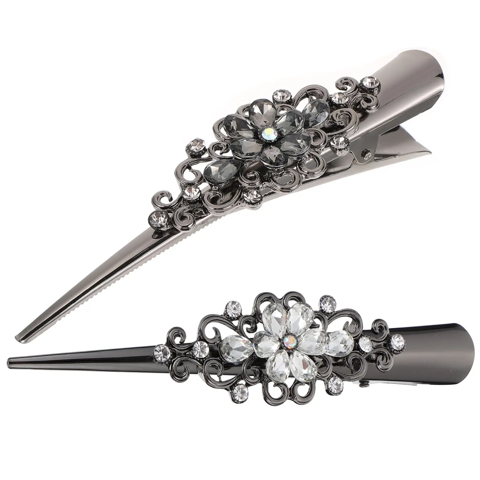 2Pcs Rhinestone Hairpin Large Metal Horn Clips Blue Red Duckbill Barrettes Fashion Women Hair Accessories Wedding Party
2Pcs Rhinestone Hairpin Large Metal Horn Clips Blue Red Duckbill Barrettes Fashion Women Hair Accessories Wedding Party