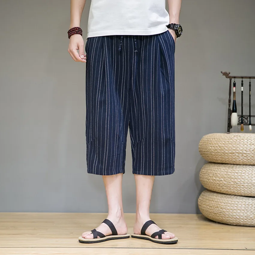 Men's Summer Loose Straight Leg Cotton Linen Pants Casual orts Thin Retro Striped Loose Fit Youthful Energy Sle
Men's Summer Loose Straight Leg Cotton Linen Pants Casual orts Thin Retro Striped Loose Fit Youthful Energy Sle