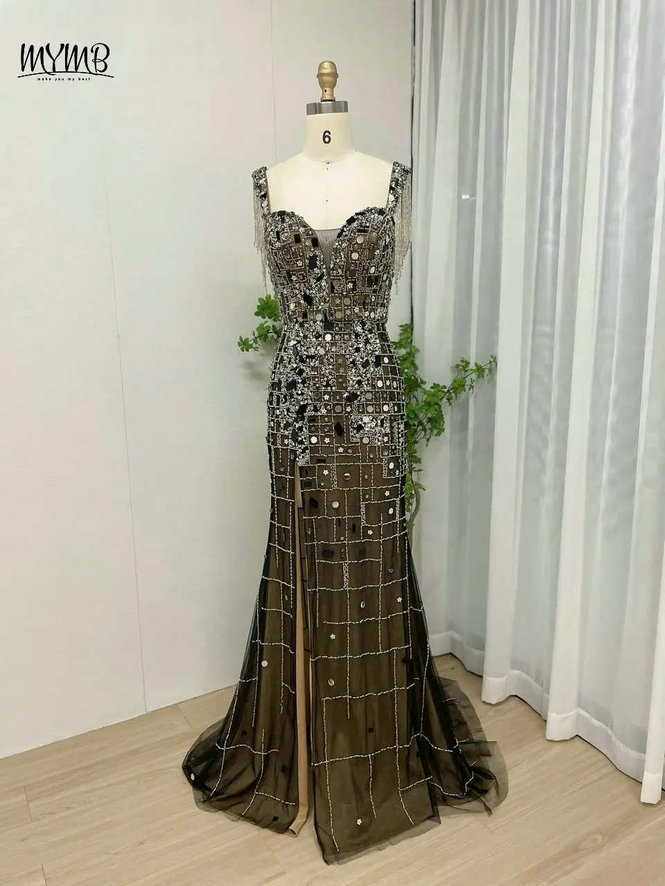 MYMB Gorgerous Mermaid Beaded Tassel Evening Dresses for Women Celebrity Dubai New Arrival Sexy High Split Backless Formal Gowns
MYMB Gorgerous Mermaid Beaded Tassel Evening Dresses for Women Celebrity Dubai New Arrival Sexy High Split Backless Formal Gowns