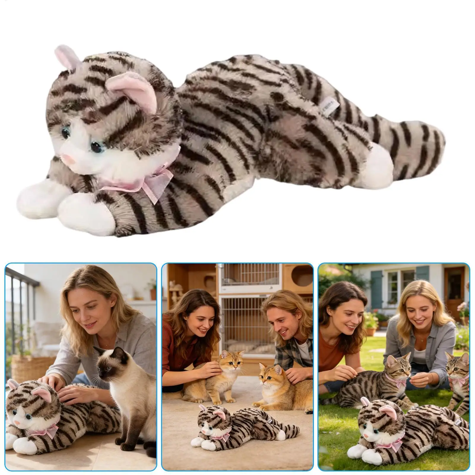 Cat Plush Cute Realistic Doll With Sound Cute Cat Stuffed Animal Plush Doll For Boys Girls Kids Adults Collectors Home Bedroom
Cat Plush Cute Realistic Doll With Sound Cute Cat Stuffed Animal Plush Doll For Boys Girls Kids Adults Collectors Home Bedroom