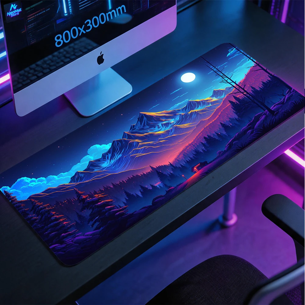 Mousepad Starry Night Mountain Mouse Pad Moon Desk Mat Blue Purple Neon Digital Art Landscape Scenic Nature 800x300mm Extended Desktop Home Study Table Decor Rubber Base
Mousepad Starry Night Mountain Mouse Pad Moon Desk Mat Blue Purple Neon Digital Art Landscape Scenic Nature 800x300mm Extended Desktop Home Study Table Decor Rubber Base