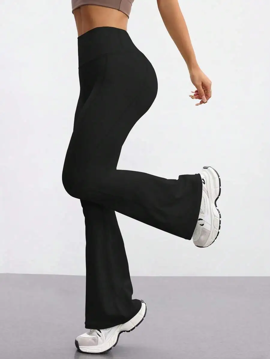 High-Waisted Flared Yoga Pants Women Breathable Stretch Wide Leg Workout Trousers
High-Waisted Flared Yoga Pants Women Breathable Stretch Wide Leg Workout Trousers