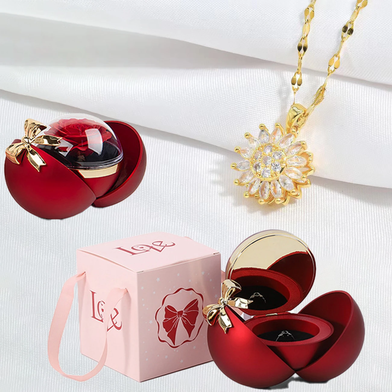 A Simple Elegant Necklace With Bowknot Globular Gift Box Suitable For Girlfriend Birthday And Christmas Mother Jewelry
A Simple Elegant Necklace With Bowknot Globular Gift Box Suitable For Girlfriend Birthday And Christmas Mother Jewelry