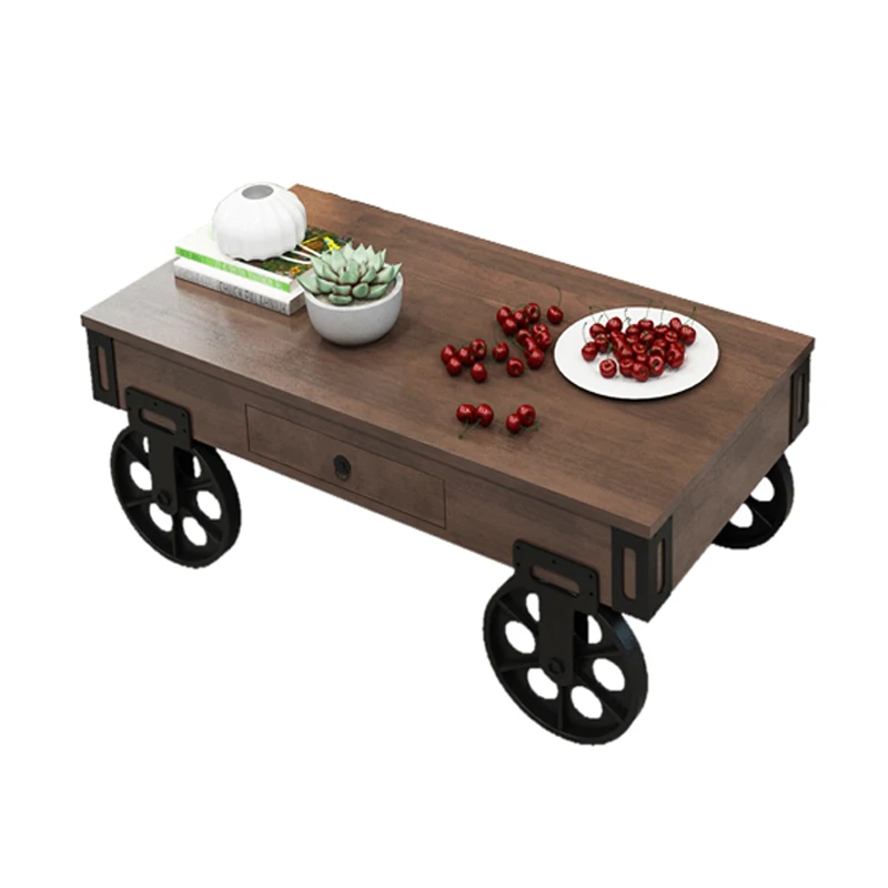 Coffee table solid wood modern simple wrought iron living room household small apartment coffee table retro tea table log
Coffee table solid wood modern simple wrought iron living room household small apartment coffee table retro tea table log