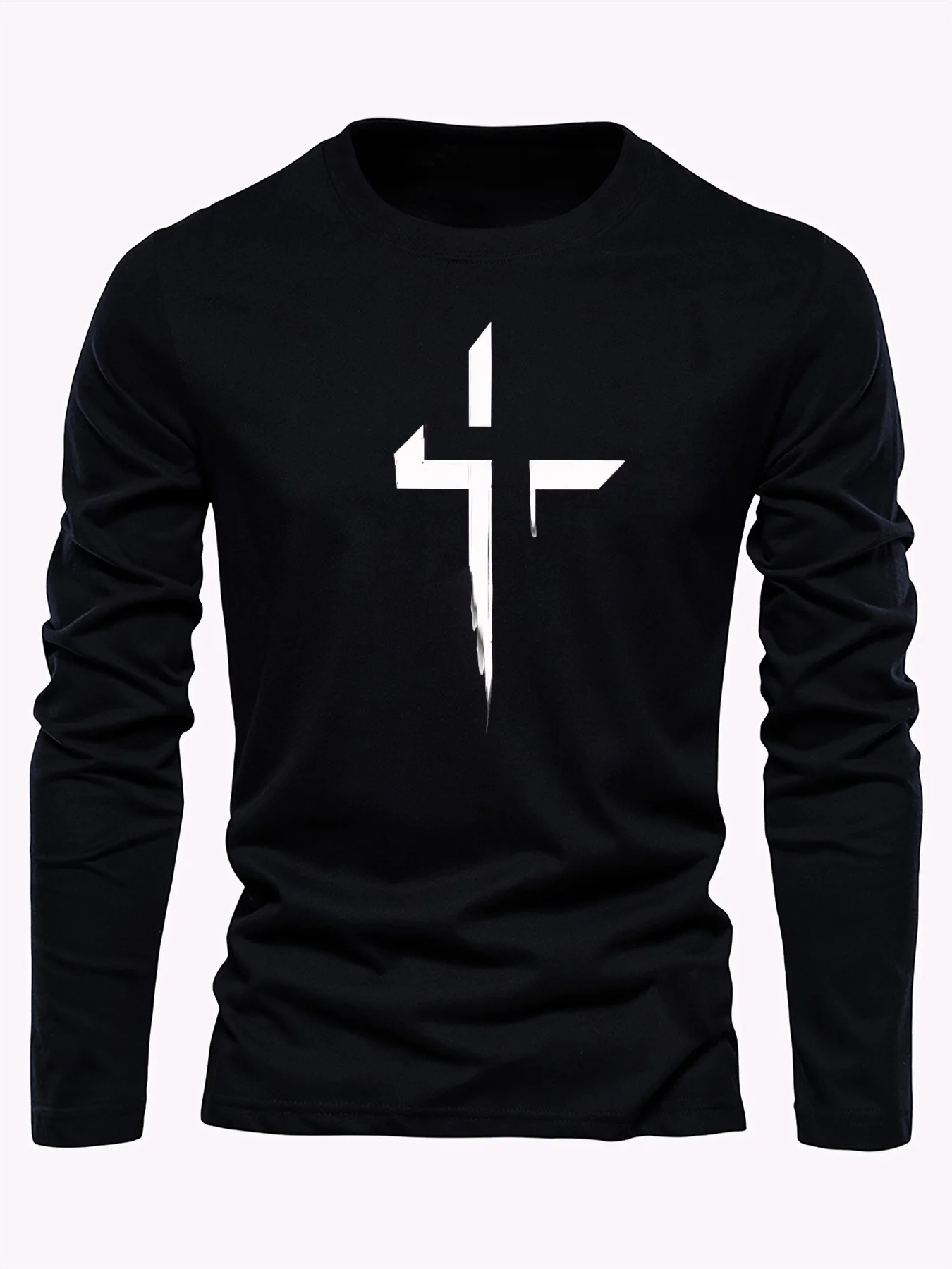Men's cotton loose fit plus size comfortable casual sports cross printed Spring and Autumn round neck long sleeved T-shirt tops
Men's cotton loose fit plus size comfortable casual sports cross printed Spring and Autumn round neck long sleeved T-shirt tops