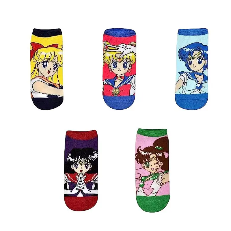 Kawaii Anime Sailor Moon Series Sweat-wicking Ankle Socks Creativity Cartoon Cute Personality Printing Leisure Cotton Socks
Kawaii Anime Sailor Moon Series Sweat-wicking Ankle Socks Creativity Cartoon Cute Personality Printing Leisure Cotton Socks