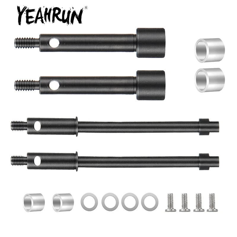 YEAHRUN Steel Extended Front Steering Drive Shaft / Rear Axle CVD/Weight Adapter for 1/24 RC Crawler Car Axial SCX24 90081 Parts
YEAHRUN Steel Extended Front Steering Drive Shaft / Rear Axle CVD/Weight Adapter for 1/24 RC Crawler Car Axial SCX24 90081 Parts