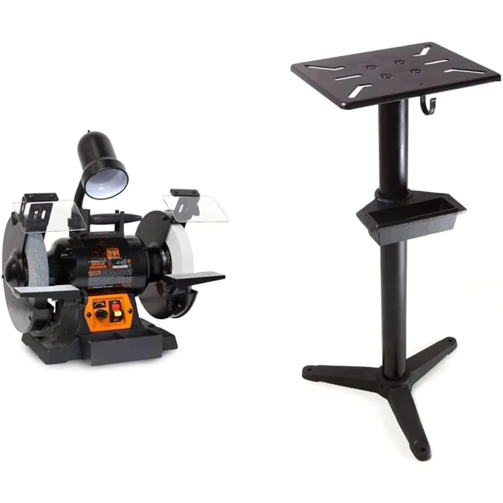 BG4280 5-Amp 8-Inch Variable Speed Bench Grinder with Flexible Work Light & Bench Grinder Stand, 32-Inch Water Pot (4288T)
BG4280 5-Amp 8-Inch Variable Speed Bench Grinder with Flexible Work Light & Bench Grinder Stand, 32-Inch Water Pot (4288T)