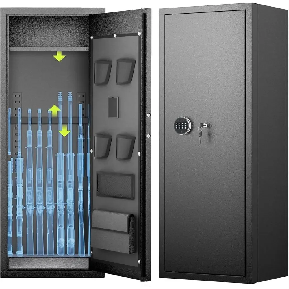 12-15 Rifle Capacity Steel Security Cabinet with Digital Lock, Adjustable Shelves, and Dual Alarm System
12-15 Rifle Capacity Steel Security Cabinet with Digital Lock, Adjustable Shelves, and Dual Alarm System