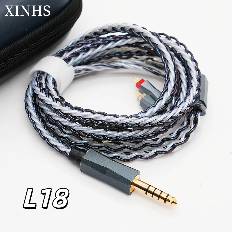 XINHS L18 Earphone Upgrade Cable 8-Core Silver Foil Pure Silver Palladium Mixed HiFi High Resolution Transparent Audiophile
XINHS L18 Earphone Upgrade Cable 8-Core Silver Foil Pure Silver Palladium Mixed HiFi High Resolution Transparent Audiophile