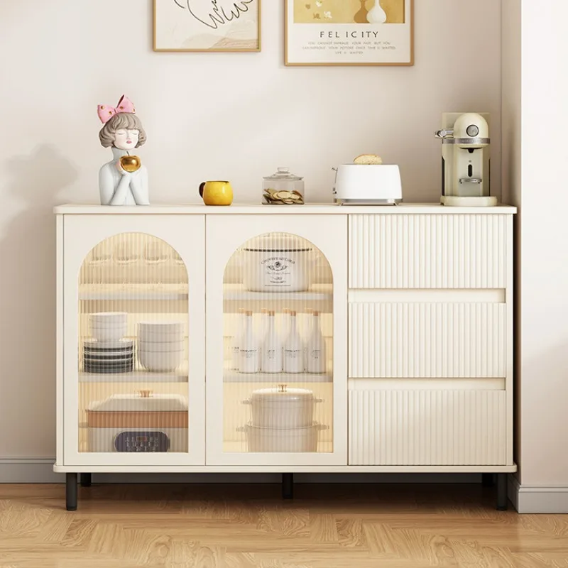 Side cabinet integrated against the wall Cream style household side cabinet Locker French living room storage
Side cabinet integrated against the wall Cream style household side cabinet Locker French living room storage