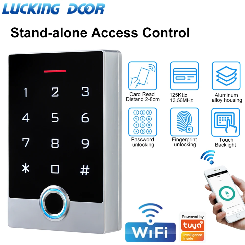 Support Tuya App Door Access Control System IC RFID Card Reader Metal Case Fingerprint Access Control Keypad Wifi Remote Unlock
Support Tuya App Door Access Control System IC RFID Card Reader Metal Case Fingerprint Access Control Keypad Wifi Remote Unlock