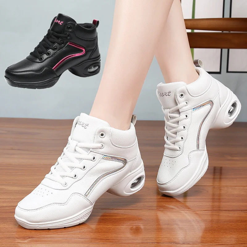 Dance Shoes Woman Ladies Modern Soft Outsole Jazz Sneakers Leather Breathable Lightweight Female Dancing Fitness Shoes Sport
Dance Shoes Woman Ladies Modern Soft Outsole Jazz Sneakers Leather Breathable Lightweight Female Dancing Fitness Shoes Sport