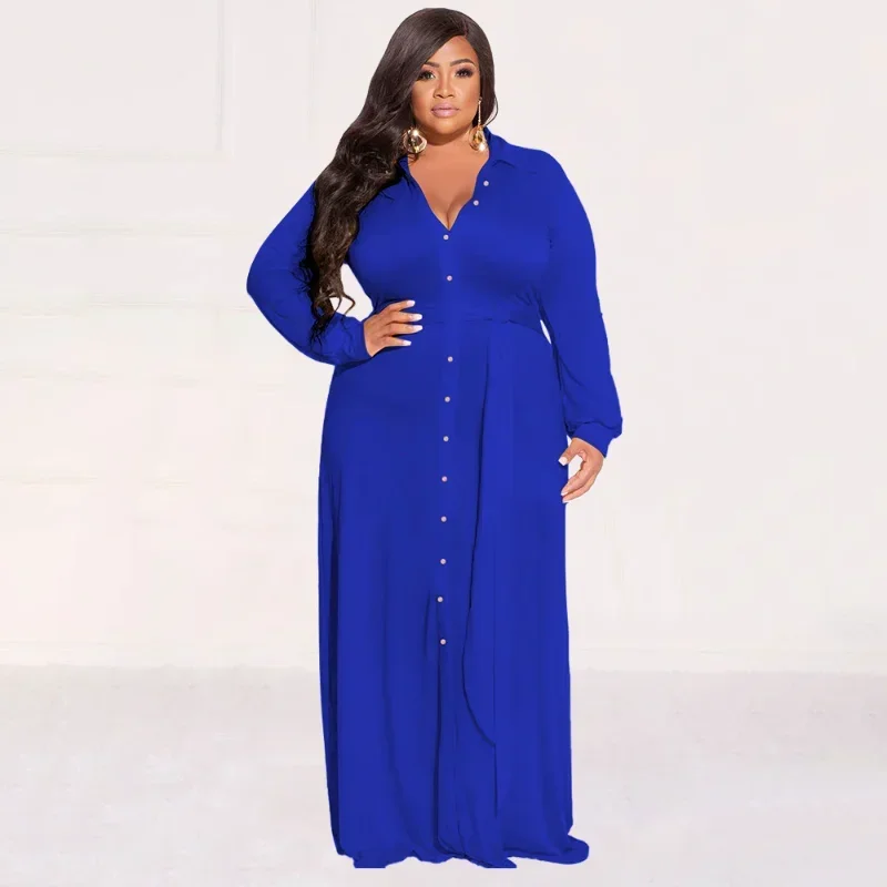 KEXU Plus Size Women Long Sleeve Single Breasted V Neck Maxi Long Dress Vestidos Bodycon 2024 Vintage Party Evening Dresses
KEXU Plus Size Women Long Sleeve Single Breasted V Neck Maxi Long Dress Vestidos Bodycon 2024 Vintage Party Evening Dresses
