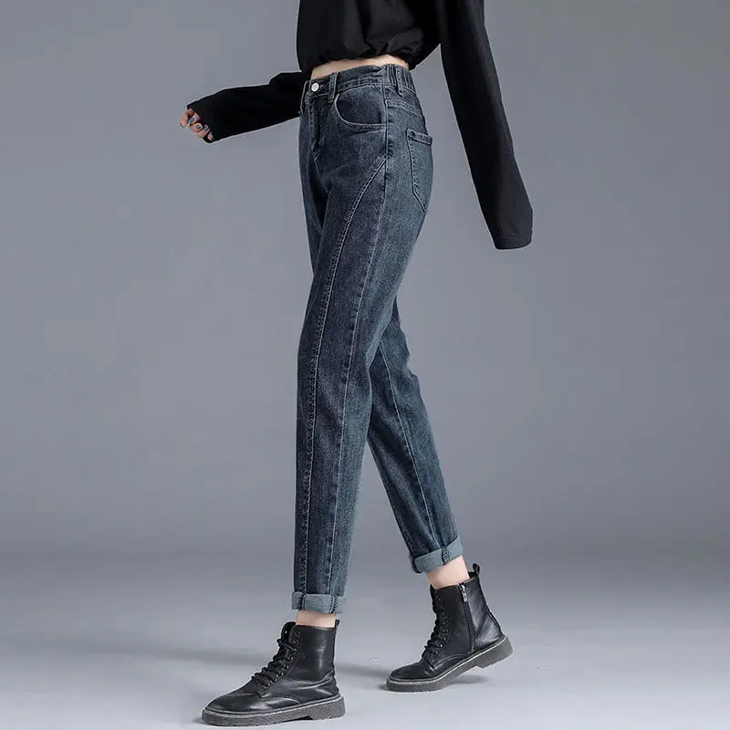 2024 Women's Spring Autumn Fashion High Waist Loose Pant Jeans Female Solid Color Denim Trousers Ladies Long Harem Pants S771
2024 Women's Spring Autumn Fashion High Waist Loose Pant Jeans Female Solid Color Denim Trousers Ladies Long Harem Pants S771