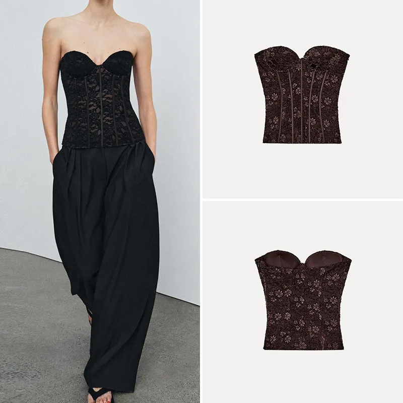 2026 Summer New Women's Lace Bustier Waist Seal Personality Match Short Style Pure Color Versatile Fashionable Zadata Brand
2026 Summer New Women's Lace Bustier Waist Seal Personality Match Short Style Pure Color Versatile Fashionable Zadata Brand