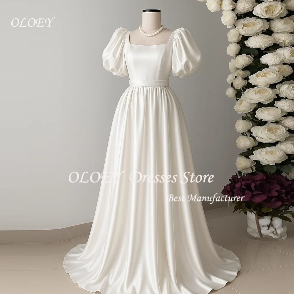 OLOEY Arabic Wedding Dresses Customized Strapless A-Line Short Sleeve Ivory Princess Satin Bridal Gown Vestidos De Novia
OLOEY Arabic Wedding Dresses Customized Strapless A-Line Short Sleeve Ivory Princess Satin Bridal Gown Vestidos De Novia