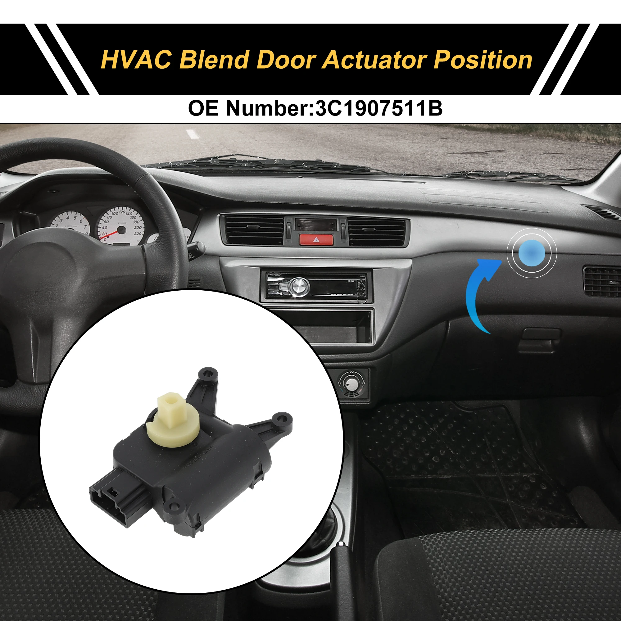 UXCELL HVAC Heater Blend Door Actuator for Volkswagen Passat 2009-2012 No.3C1907511B
UXCELL HVAC Heater Blend Door Actuator for Volkswagen Passat 2009-2012 No.3C1907511B