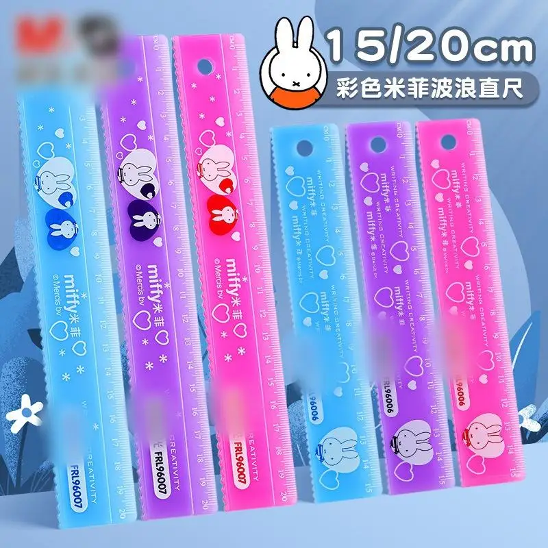 Miffy Rabbit, новая линейка Kawaii с мультяшным принтом, 15 см, измерительная линейка для учащихся начальной школы, 20 см, волновое картографирование, обучающие принадлежности, подарок
Miffy Rabbit, новая линейка Kawaii с мультяшным принтом, 15 см, измерительная линейка для учащихся начальной школы, 20 см, волновое картографирование, обучающие принадлежности, подарок