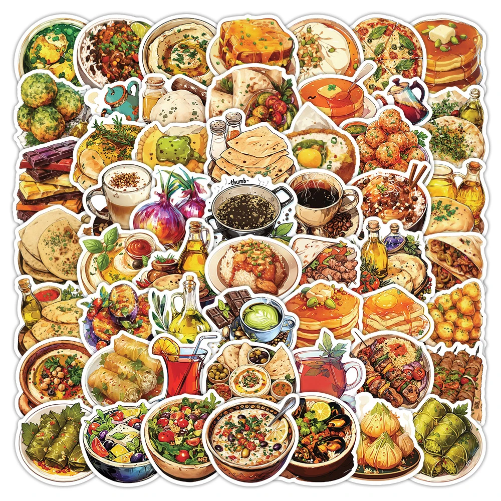 10/30/50pcs Middle Eastern Special Cuisine Stickers Realistic Food Cartoon Sticker Fridge Notebook Phone Diary Decals Decoration
10/30/50pcs Middle Eastern Special Cuisine Stickers Realistic Food Cartoon Sticker Fridge Notebook Phone Diary Decals Decoration