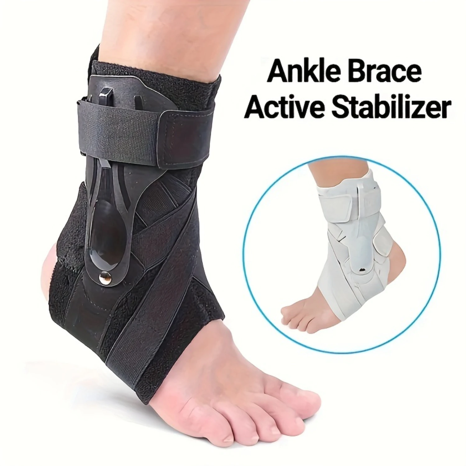 1pc Ankle Support Protector, Adjustable Breathable Ankle Support, Suitable For Running, Basketball, Sprained Ankles, Sports Spra
1pc Ankle Support Protector, Adjustable Breathable Ankle Support, Suitable For Running, Basketball, Sprained Ankles, Sports Spra