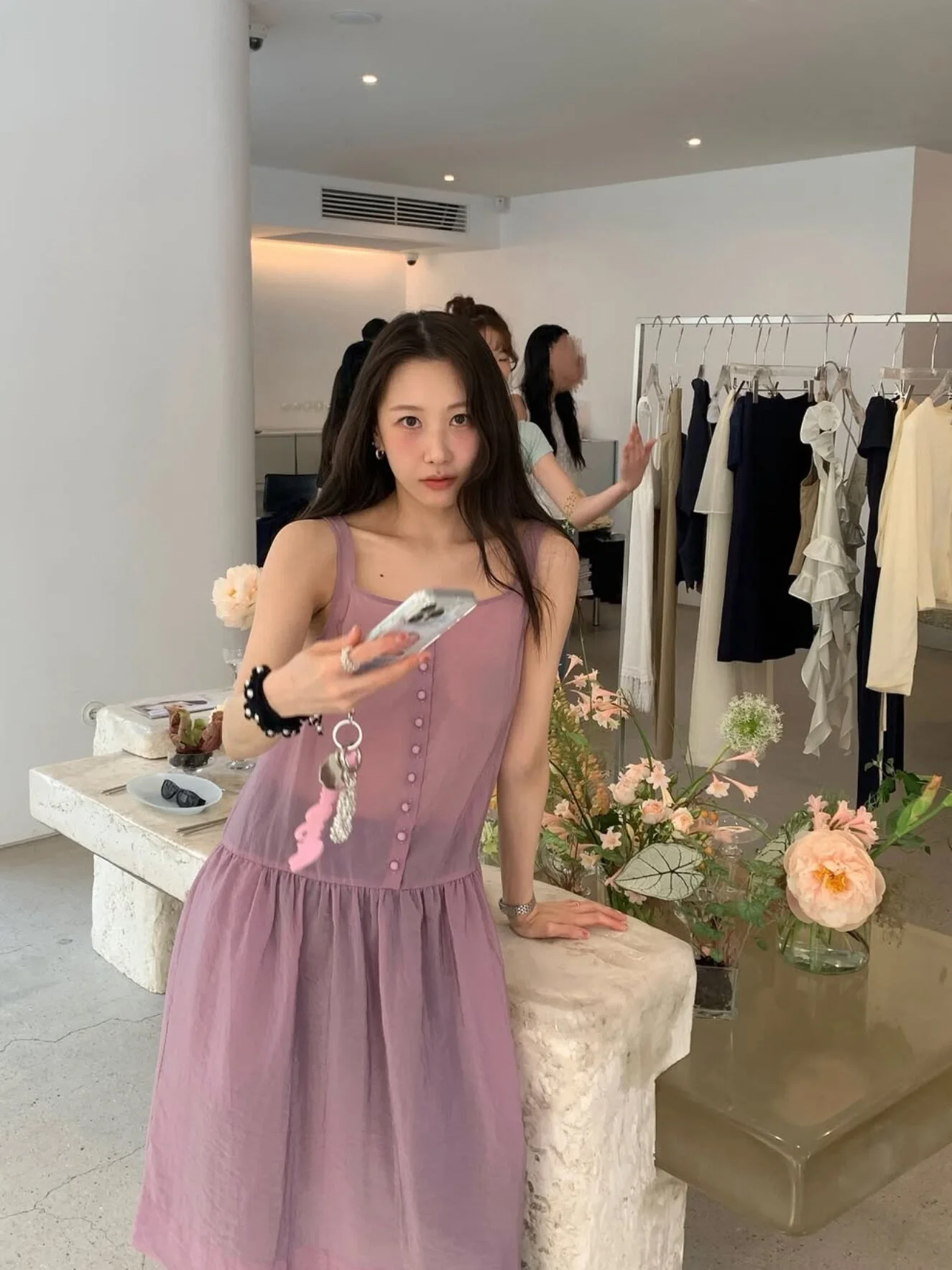Summer Vintage Pink Square Collar Mesh Slimming Strap Dress Casual High Waist Pure Color Sleeveless Gown for Ladies
Summer Vintage Pink Square Collar Mesh Slimming Strap Dress Casual High Waist Pure Color Sleeveless Gown for Ladies