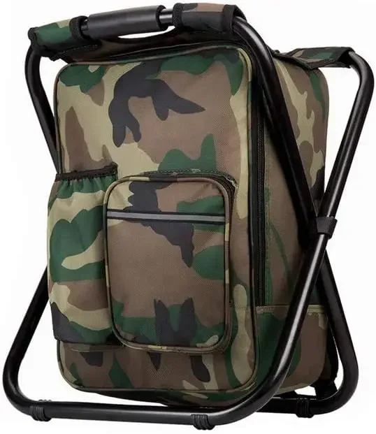 3-in-1 Fishing Backpack Chair, Portable Hiking Camping Stool & Cooler Bag
3-in-1 Fishing Backpack Chair, Portable Hiking Camping Stool & Cooler Bag