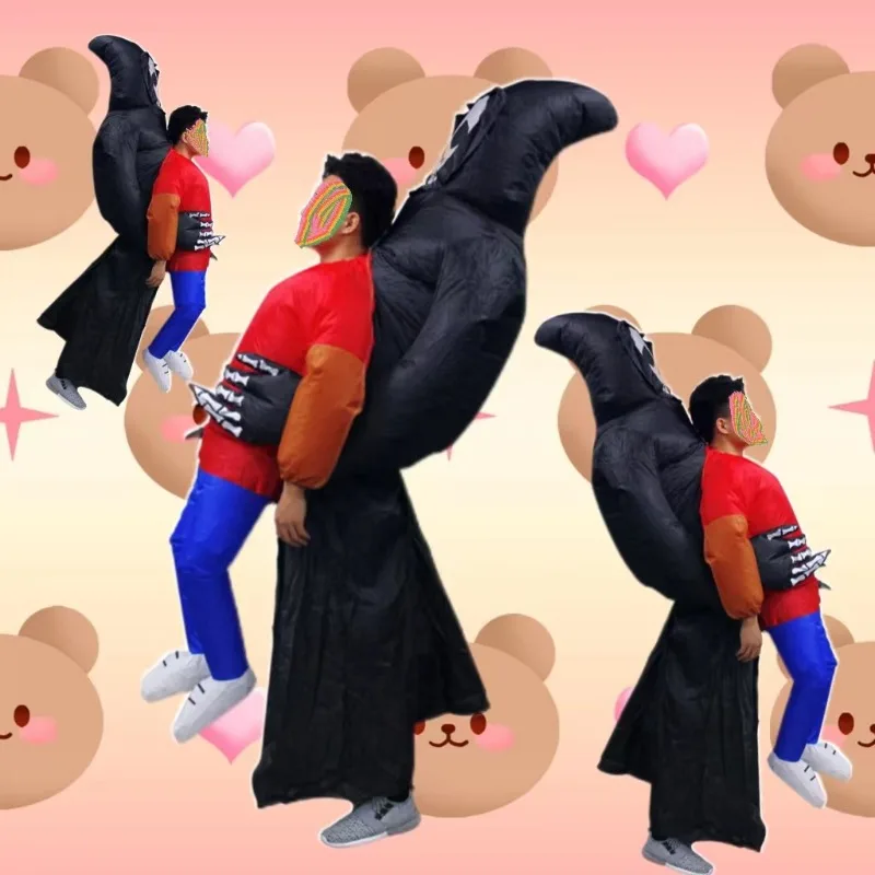 Deluxe Halloween Funny Costume Black Demon Inflatable Suit for Role Play Alien Cosplay Party Decorations 
Deluxe Halloween Funny Costume Black Demon Inflatable Suit for Role Play Alien Cosplay Party Decorations