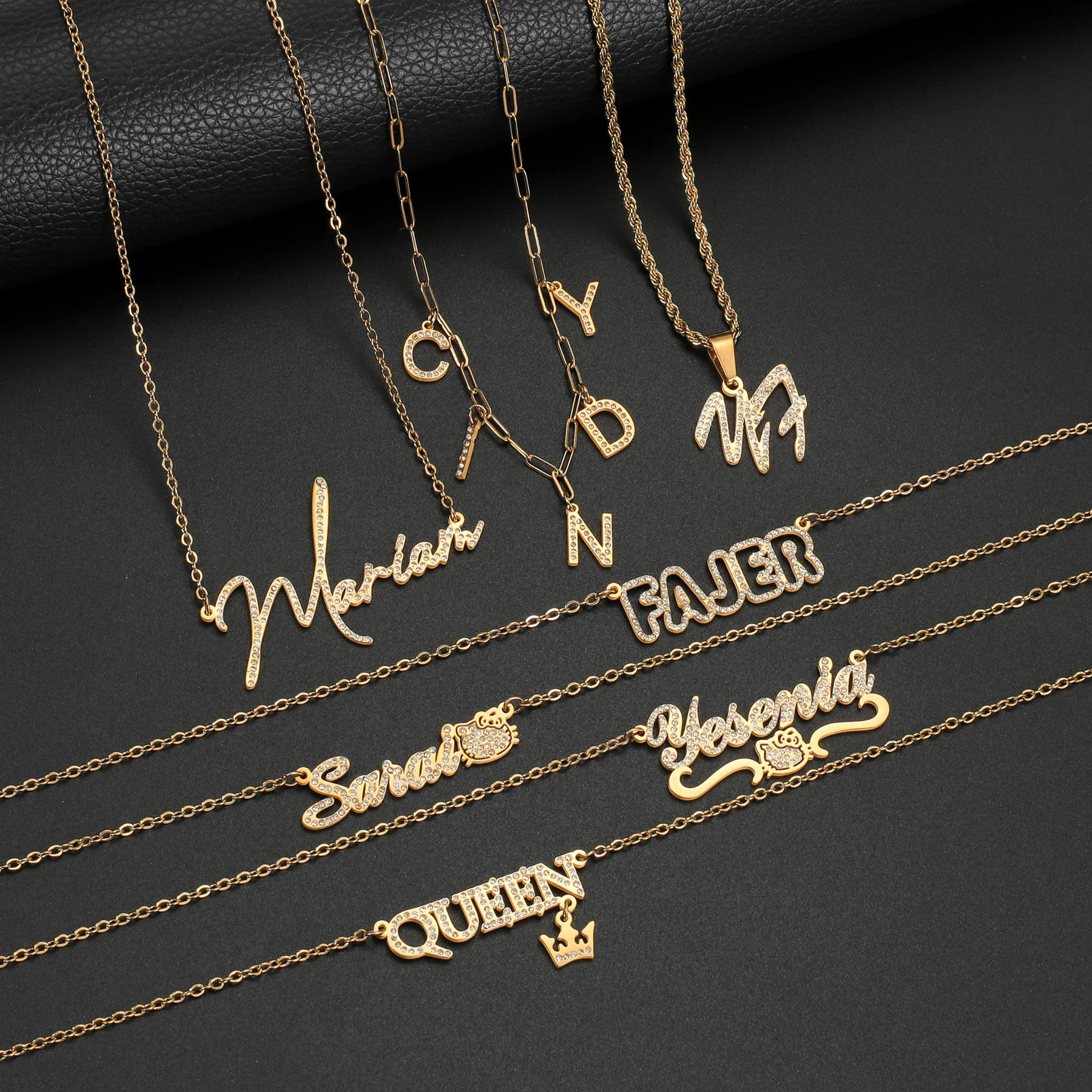 Acheerup Personalized Name Zircon Necklace for Women Men Stainless Steel Custom Stoned Letter Twist Chain Heart Cat Pendant Gift
Acheerup Personalized Name Zircon Necklace for Women Men Stainless Steel Custom Stoned Letter Twist Chain Heart Cat Pendant Gift