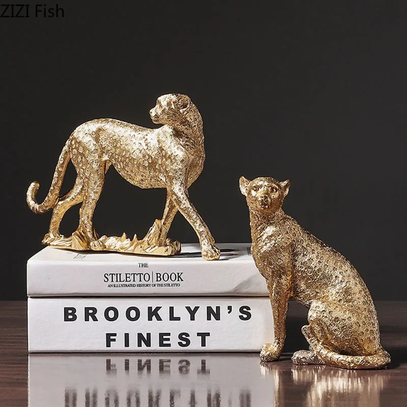 Vintage Golden Leopard Statue Living Room Decoration Desktop Animal Figurine Resin Ornaments Sculpture Home Decor Christmas
Vintage Golden Leopard Statue Living Room Decoration Desktop Animal Figurine Resin Ornaments Sculpture Home Decor Christmas