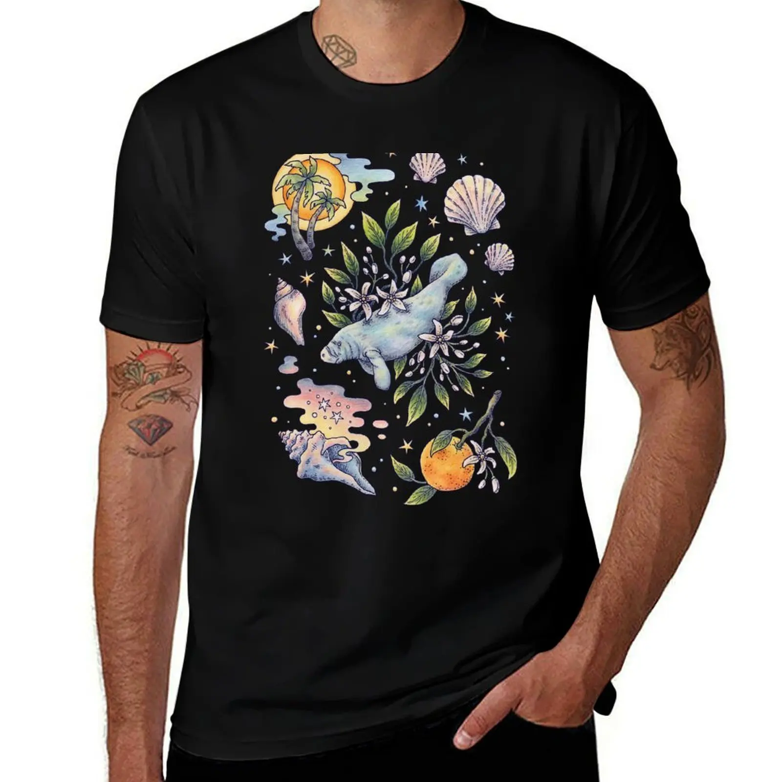 Orange Blossom Manatee Ocean Tropical Art T-Shirt All Match Print Short Sleeve Top
Orange Blossom Manatee Ocean Tropical Art T-Shirt All Match Print Short Sleeve Top