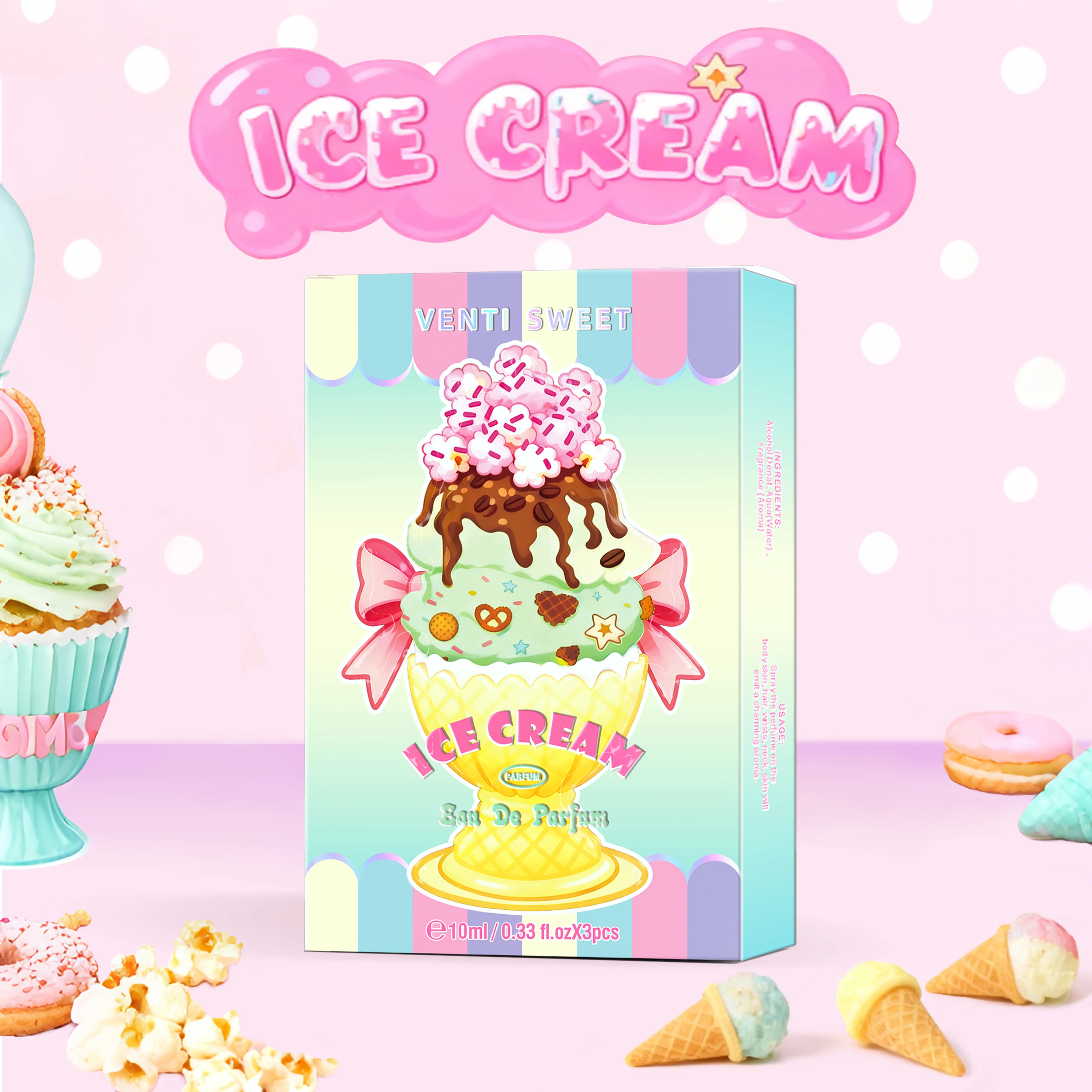 3 in 1 Perfume Set for Women 10ml*3 Sweet Fresh Fragrance Coffee Popcorn Cookie Scent Cute Ice Cream Packaging Portable Travel P
3 in 1 Perfume Set for Women 10ml*3 Sweet Fresh Fragrance Coffee Popcorn Cookie Scent Cute Ice Cream Packaging Portable Travel P