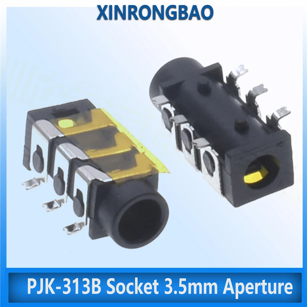 3.5mm Aperture PJK-313 Socket 6pin Silver Plated Audio 3.5Earphone Socket Dual Post Positioning with High Temperature Film blacK
3.5mm Aperture PJK-313 Socket 6pin Silver Plated Audio 3.5Earphone Socket Dual Post Positioning with High Temperature Film blacK