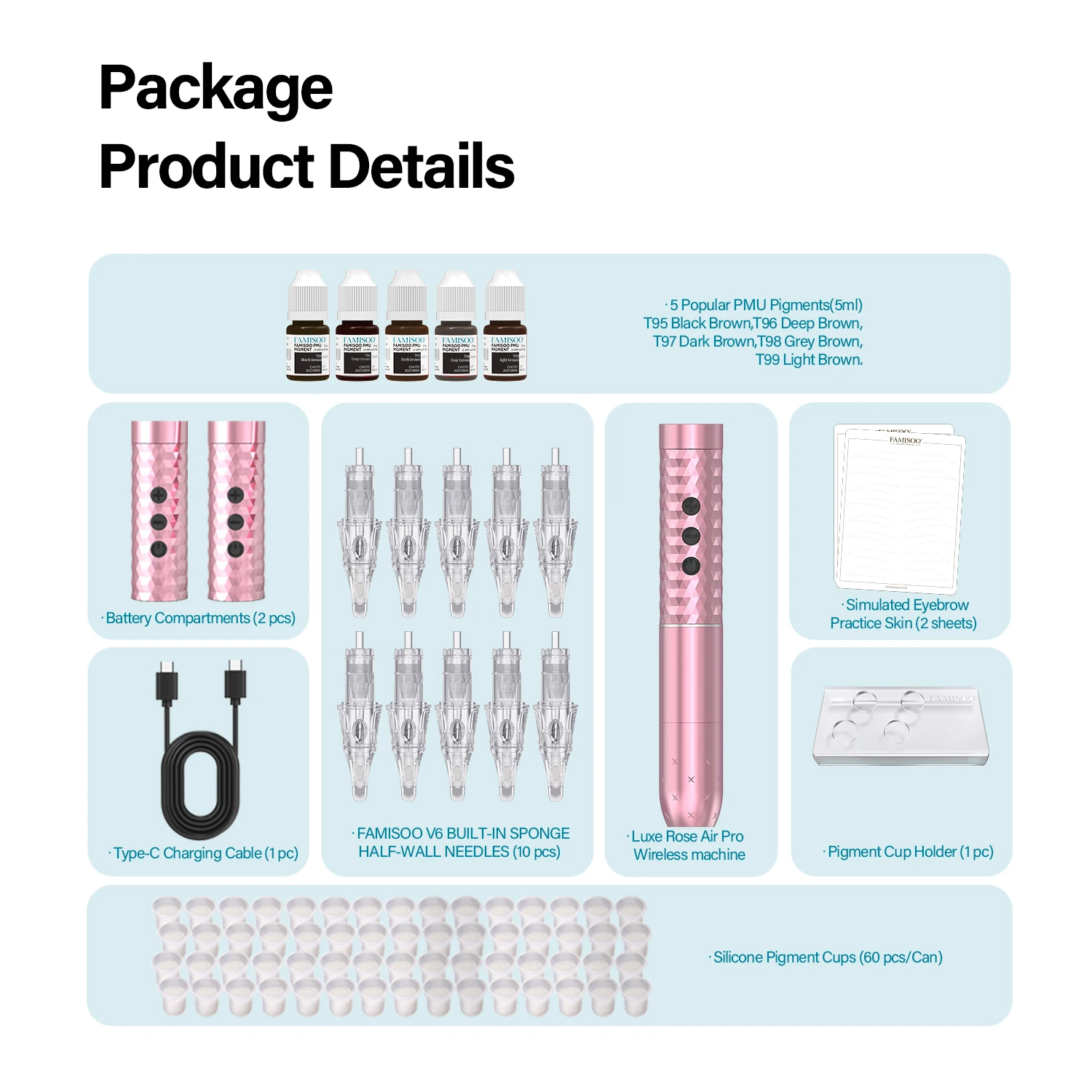 Tattoo Machine Kit Rose Air Pro Wireless Permanent Makeup Tattoo Pen Machine with Cartridge Needles Ink Pigment Tattoo Supplies
Tattoo Machine Kit Rose Air Pro Wireless Permanent Makeup Tattoo Pen Machine with Cartridge Needles Ink Pigment Tattoo Supplies