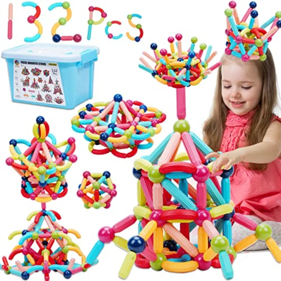 Magnetic Toy Montessori for:Building Sticks for Ages 3-12, Plastic, Multicolor, Strong Magnetism Safe Rounded Edges
Magnetic Toy Montessori for:Building Sticks for Ages 3-12, Plastic, Multicolor, Strong Magnetism Safe Rounded Edges