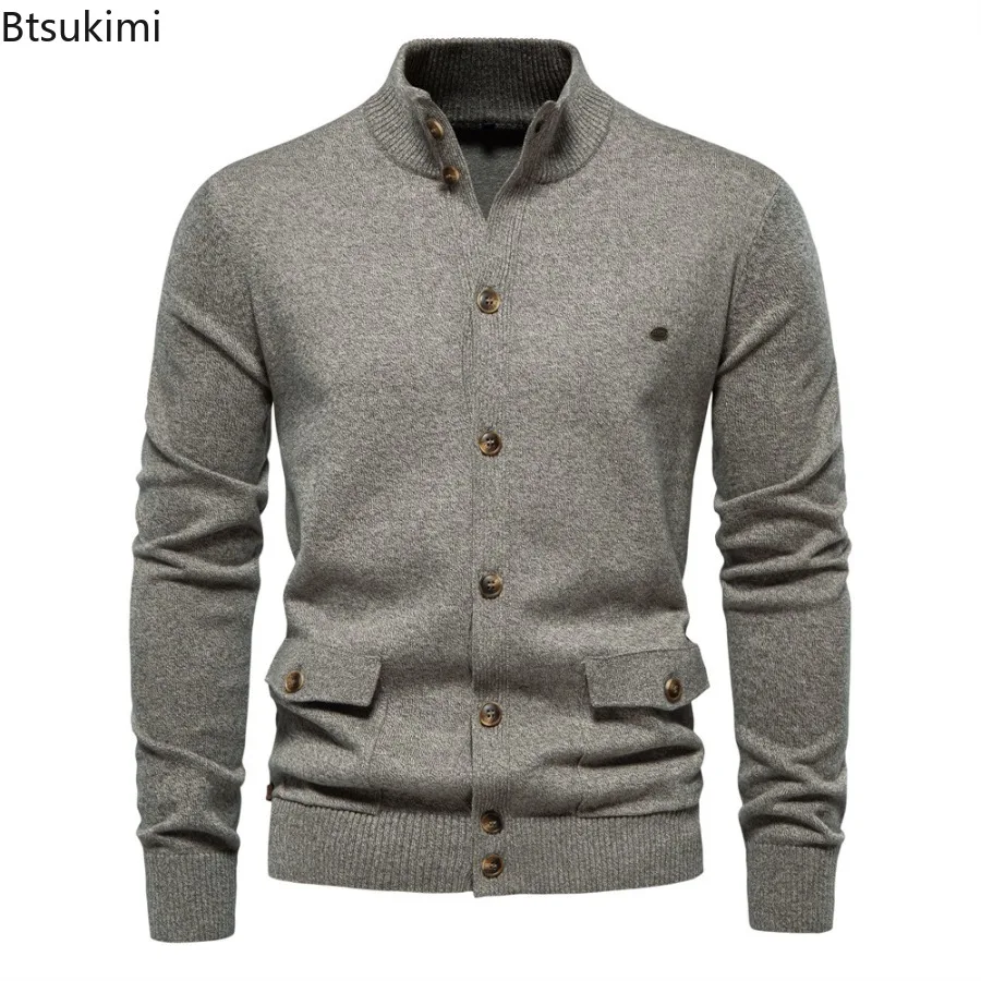 2025 Autumn and Winter Men's Fashion Knit Cardigan Sweater Solid Color Casual Single-breasted Sweater with Pockets Male Jacket
2025 Autumn and Winter Men's Fashion Knit Cardigan Sweater Solid Color Casual Single-breasted Sweater with Pockets Male Jacket