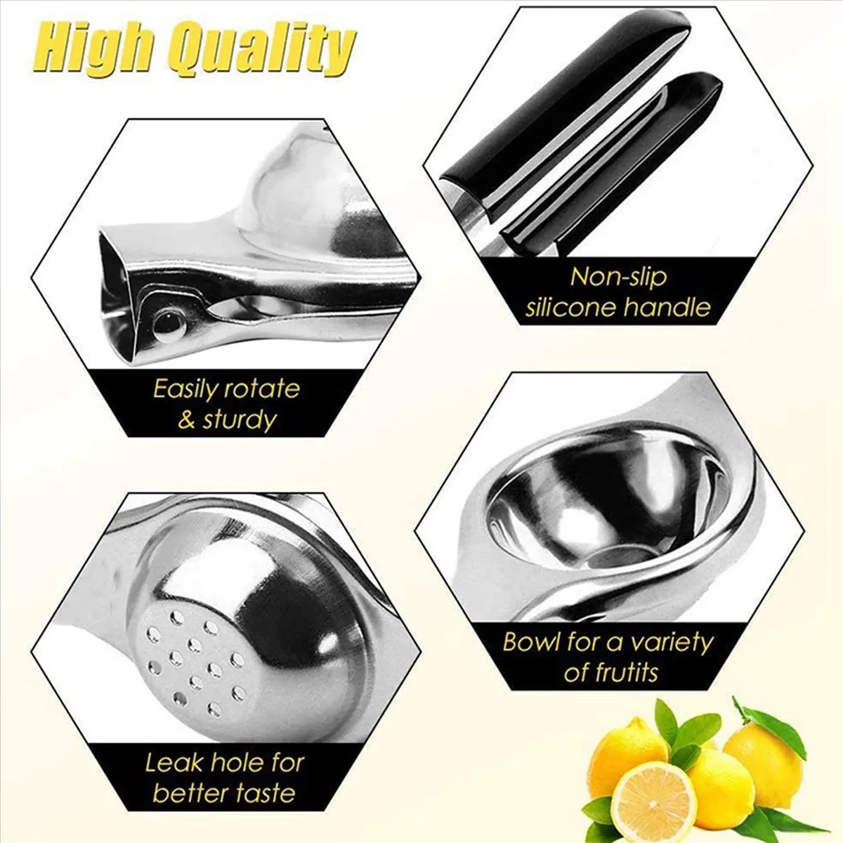 ESTR 3X Lemon Squeezer - Новая ручная соковыжималка для лимонов из нержавеющей стали, пресс для лимонов и лаймов с высокой прочностью.
ESTR 3X Lemon Squeezer - Новая ручная соковыжималка для лимонов из нержавеющей стали, пресс для лимонов и лаймов с высокой прочностью.