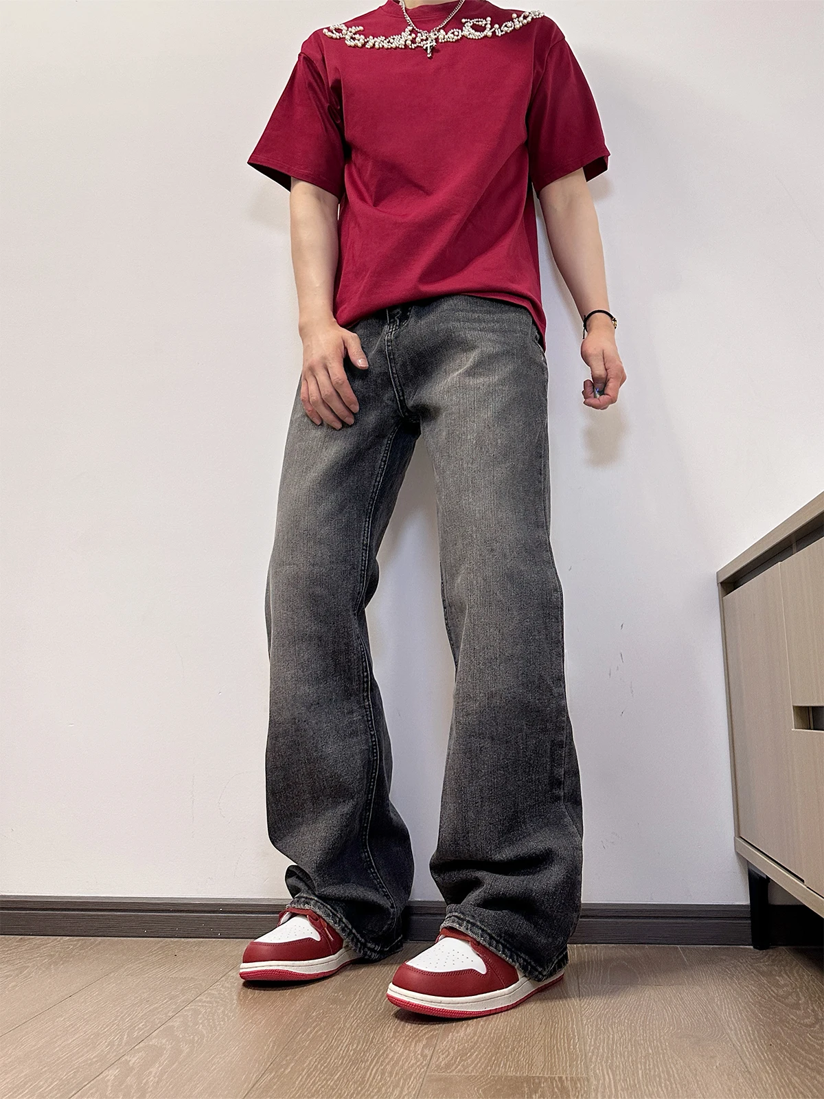 American Sle Retro Waed ey Men's Jeans Trendy Brand Loose Fit Casual Wear Summer Jeans High Waist Straight Leg Zipper
American Sle Retro Waed ey Men's Jeans Trendy Brand Loose Fit Casual Wear Summer Jeans High Waist Straight Leg Zipper